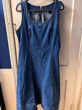 1 STATE Sleeveless Dark Blue Denim Dress-SizeXL-NWT